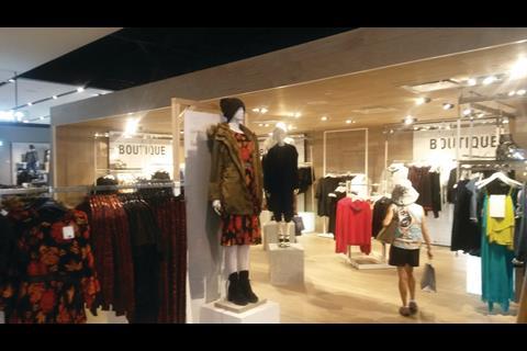 Across the whole of the store there is space, helping to promote the notion that this is a store purveying fashion for which customers can expect to pay.